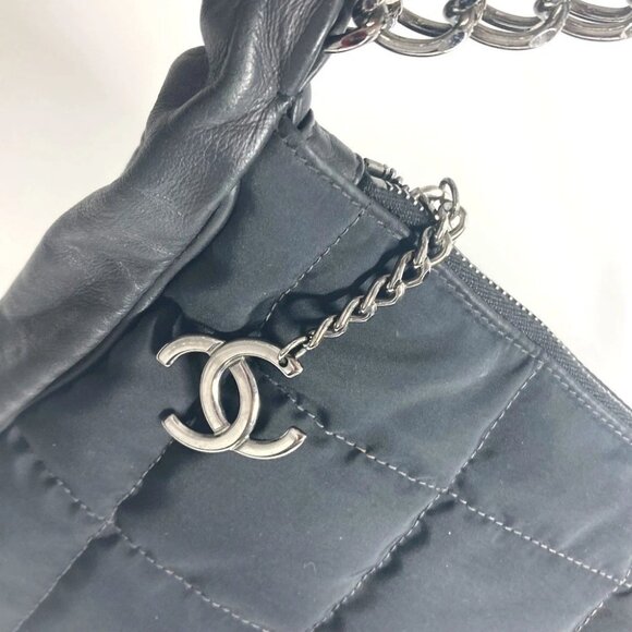 CHANEL CC CC Mark chocolate bar Bag Chain Shoulder Bag Black/SilverHardware - Picture 6 of 16